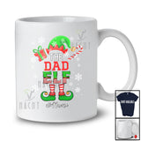 Personalized Custom Name The Dad Elf; Wonderful Christmas Pajama Family; Elf Candy Canes T-Shirt
