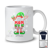 Personalized Custom Name The Mom Elf; Wonderful Christmas Pajama Family; Elf Candy Canes T-Shirt