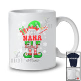Personalized Custom Name The Nana Elf; Wonderful Christmas Pajama Family; Elf Candy Canes T-Shirt