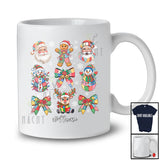 Personalized Custom Name Santa Snowman Gingerbread Bow Tie; Lovely Plaid Christmas Family T-Shirt