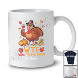 Personalized Custom Name W.T.F Wine Turkey Family; Humorous Thanksgiving Dinner Food T-Shirt