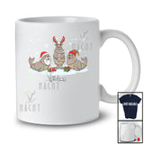 Personalized Custom Name Three Santa Elf Walrus Snowing; Lovely Christmas Lights Sea Animal T-Shirt