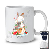 Personalized Custom Name Guinea Pig Reindeer Christmas Tree; Joyful X-mas Lights Animal Owner T-Shirt