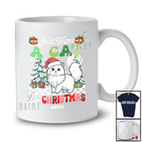 Personalized Custom Name Want A Cat For Christmas; Amazing X-mas Tree Santa Cat Animal T-Shirt