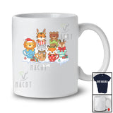 Personalized Custom Name Wild Animals Coffee; Lovely Christmas Santa Lion Tiger Bear Wolf; Family T-Shirt