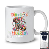 Personalized Custom Name Dia De Los Muertos; Lovely Floral Sugar Skull Dachshund Owner Mexican T-Shirt