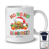 Personalized Custom Name Ho3 Hamburger; Humorous Christmas Santa Hamburger; Food Lover Family T-Shirt