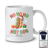 Personalized Custom Name Ho3 Hot Dog; Humorous Christmas Santa Hot Dog; Food Lover Family T-Shirt
