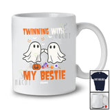 Personalized Custom Name Twinning With My Bestie; Adorable Halloween Twin Boo; Family T-Shirt