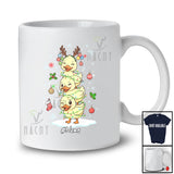 Personalized Custom Name Duck Reindeer Christmas Tree; Lovely X-mas Lights Farm Farmer T-Shirt