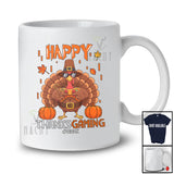 Personalized Custom Name Happy Thanksgaming; Joyful Thanksgiving Turkey Gaming Gamer T-Shirt