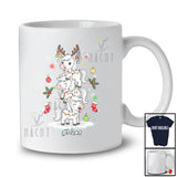 Personalized Custom Name Horse Reindeer Christmas Tree; Lovely X-mas Lights Farm Farmer T-Shirt