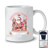 Personalized Custom Name Christmas Calories Don't Count; Lovely Pink Santa Baking Cookies Baker T-Shirt