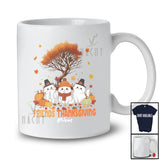 Personalized Custom Name Friends Thanksgiving; Lovely Fall Autumn Tree Three Three Cat T-Shirt