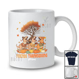 Personalized Custom Name Friends Thanksgiving; Lovely Fall Autumn Tree Three Three T-Rex T-Shirt