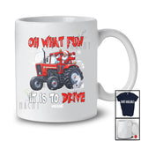 Personalized Custom Name It Is To Drive; Amusing Christmas Santa Driving Tractor Driver T-Shirt