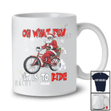 Personalized Custom Name It Is To Ride; Amusing Christmas Santa Biker Riding Bicycle Lover T-Shirt