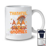 Personalized Custom Name Thankful For My Gnomies; Wonderful Thanksgiving Tree Three Gnomes T-Shirt