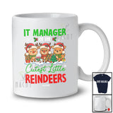 Personalized Custom Name IT Manager Of Cutest Reindeers; Lovely Christmas Proud Jobs T-Shirt