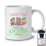 Personalized Custom Name Christmas With My Gnomies; Amazing X-mas Three Gnomes Plaid; Family T-Shirt