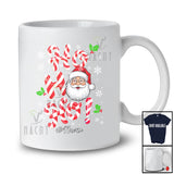 Personalized Custom Name Ho3; Amusing Christmas Candy Canes Santa Face Lover; Family T-Shirt