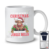 Personalized Custom Name If I Had Anymore Christmas Jingle Bells; Humorous Adult Highland Cow T-Shirt