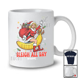 Personalized Custom Name Sleigh All Day; Sarcastic Christmas Adult Santa Woman Riding Banana T-Shirt
