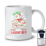 Personalized Custom Name Teacher Runs On Coffee Holiday Cheer; Joyful Christmas Goose Classroom T-Shirt