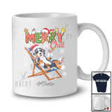Personalized Custom Name Merry And Chill; Lovely Christmas Holiday Vacation Santa Bernedoodles T-Shirt
