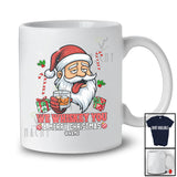 Personalized Custom Name Whiskey You A Merry Christmas; Joyful Santa Face Drinking Drunker T-Shirt