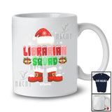 Personalized Custom Name Librarian Squad; Awesome Christmas Santa Proud Jobs; Family T-Shirt