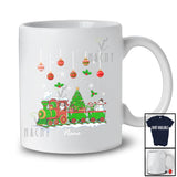 Personalized Custom Name Santa Sleigh Train With Christmas Tree; Joyful Pajama Family T-Shirt