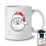 Personalized Custom Name Christmas Santa Face; Joyful X-mas Lights Santa; Snowing Family T-Shirt