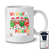 Personalized Custom Name We Wrap The Best Presents; Lovely Christmas Santa Elf L&D Nurse T-Shirt