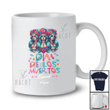 Personalized Custom Name Dia De Los Muertos; Floral Three Sugar Skull Women Girl; Mexican Family T-Shirt
