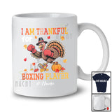 Personalized Custom Name Thankful For Boxing Player; Joyful Thanksgiving Turkey Sport T-Shirt
