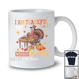 Personalized Custom Name Thankful For Chess Player; Joyful Thanksgiving Turkey Sport T-Shirt