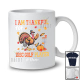 Personalized Custom Name Thankful For Disc Golf Player; Joyful Thanksgiving Turkey Sport T-Shirt