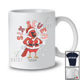 Personalized Custom Name Six Seven; Amusing Christmas Santa Cardinal Bird; X-mas Family Group T-Shirt