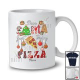 Personalized Custom Name Santa Just Bring Pizza; Awesome Christmas Tree Food; Family T-Shirt