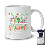 Personalized Custom Name Kindergarten Teacher; Wonderful Christmas Snowman Pencil; Teaching T-Shirt