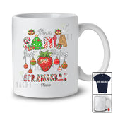 Personalized Custom Name Santa Just Bring Strawberry; Awesome Christmas Tree Food; Family T-Shirt