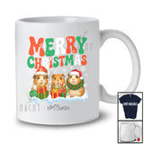 Personalized Custom Name Merry Christmas; Lovely Three X-mas Guinea Pig; Snow Pajamas Family T-Shirt