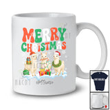 Personalized Custom Name Merry Christmas; Lovely Three X-mas Llama; Snow Pajamas Family T-Shirt