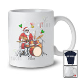 Personalized Custom Name Santa Playing Drum Player; Amazing Christmas Musical Instrument T-Shirt