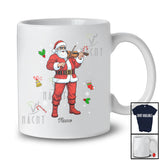 Personalized Custom Name Santa Playing Violin Player; Amazing Christmas Musical Instrument T-Shirt