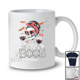 Personalized Custom Name Boos; Horror Halloween Women Skeleton Drinking Wine Drunker T-Shirt