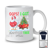 Personalized Custom Name Oops I Got Another Tree; Humorous Christmas Santa Chicken Farmer T-Shirt