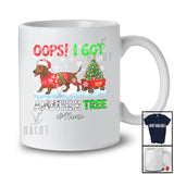 Personalized Custom Name Oops I Got Another Tree; Humorous Christmas Santa Dachshund; Family T-Shirt