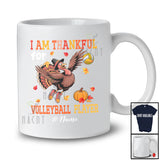 Personalized Custom Name Thankful For Volleyball Player; Joyful Thanksgiving Turkey Sport T-Shirt